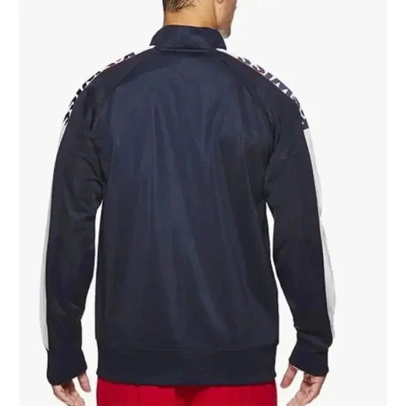 NEW K-Swiss Old Goods Track Jacket Long Sleeve Full-Zip Athletic Fit Navy Mens M